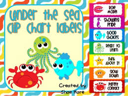 Under The Sea Ocean Clip Chart Labels Custom Positive