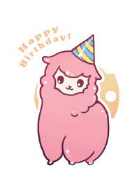 Tumblr Mle07i90mr1qf7d38o1 500 Gif 500 638 Cute Happy Birthday Alpaca Kawaii Happy Birthday Llama