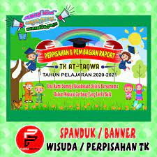 17 jun, 2020 post a comment. Spanduk Banner Backdrop Wisuda Pelepasan Tk Paud Ukuran 2 X 1 Meter Rp60 000