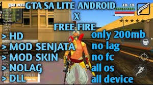 Today i will show you how to download gta san andreas android in just 4 mb. Gta Sa Lite Mod Free Fire Gta Lite 200mb Mod Youtube
