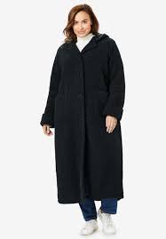 Long Hooded Berber Fleece Coat