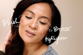 On each side, starting in the center of your forehead near your hairline, trace a number 3, hitting the temples, hollows of the cheeks, and jawline. Travel Tip Time You Can Use Your Bronzer Blush And Highlighter As Improv Eyeshadows Makeup And Beauty Blog