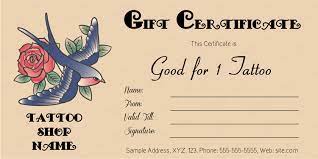 Create your own tattoo business cards. Love Bird Tattoo Gift Certificate Template Printable Gift Certificate Gift Certificate Template Gift Certificates