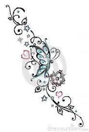 Fleurs Papillon Vine Tattoos Tattoo Designs Foot Tattoos