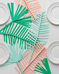 Palm Leaf Table Runner Flamingo Birthday Party Tropical Party Flamingo Party