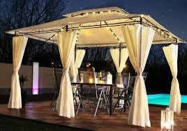 5 out of 5 stars. St Lucia 3 X 4m Gazebo With Curtains Canopy Party Tent With 60pcs Solar Led Lights In Grey Shop Designer Home Furnishings