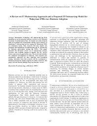 2009 second international conference on environmental and ma othman, mm ismail, ha sulaiman, mh misran, mam said. Pdf A Review On It Outsourcing Approach And A Proposed It Outsourcing Model For Malaysian Smes In E Business Adoption
