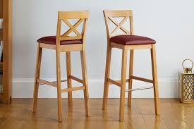 java cross oak kitchen bar stool with