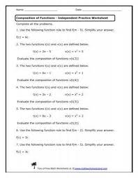 Composition Of Functions Worksheet Position Of Functions Independent Practice Worksheet In 2020 Practices Worksheets Word Problem Worksheets Worksheets