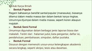 Contoh karya ilmiah semi formal 17 contoh makalah yang baik dan benar cara membuat lengkap. Materi Pembelajaran Kelas 11 Merancang Karya Ilmiah Bag 1 Bab 6 Youtube