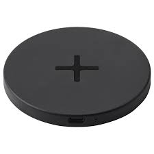 Ikea Livboj Wireless Charger Black Use Your Own Power Cord And Adapter To Easily Upgrade To Wireless Charging Livboj Wireless Charger Wifi Speakers Ikea