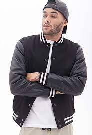 Faux Leather Varsity Jacket Forever 21 2000067162 Leather Varsity Jackets Varsity Jacket Outfit Varsity Jacket