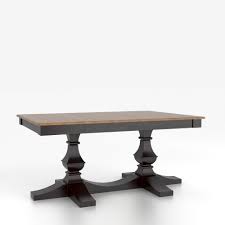 You Would Need A Larger Table But I Like These Bases And Also The Idea Of Doing Wood Top W Bla Custom Dining Tables Dining Table Double Pedestal Dining Table