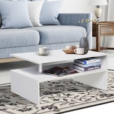 Shop coffee tables at target. Buy 2 Tier Coffee Table End Side Table Modern Design W Open Shelf Living Room White Online In Indonesia 362852354899