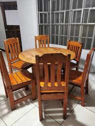 You'll find sets at bob's for under $500 for a dining table and chairs, and up to $4,300 for beautiful. Wooden Dining Table Set 4 Seater 2 Free Chairs Furniture Home Living Furniture Chairs On Carousell