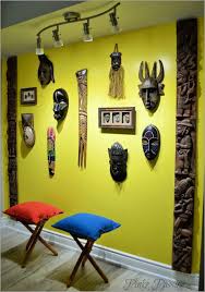 African Inspired Decor African Mask Wall Collage Wall Collection Wall Gallery Wall Home Deco Gallery Wall Design African Inspired Decor African Home Decor