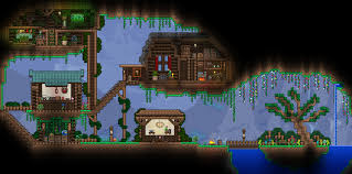 A starter base is a necessity in the game of terraria, and with the new update, comes a brand new starter base! Underground Village Terraria House Ideas Terraria House Design Terrarium