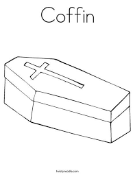 Coffin Line Drawing - Google Search | Line Drawing, Coffin, Art Worksheets