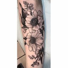 Anemone Flower Tattoo Black And White Anemone Tattoo Anemone Tattoo Realistic Flower Tattoo Tattoos