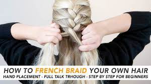 Hair braids step by step. How To French Braid Your Own Hair The Easiest 5 Minute Braid Real Time Talk Through Part 1 Cc Youtube