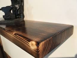 Shou Sugi Ban Shelf Charred Wood Wood Floor Design Wood Furniture