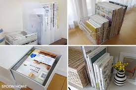 無印良品の収納グッズを使用した 本と雑誌 a4 のおしゃれな収納 アイデアをご紹介 本棚の整理やバスケットの活用 持ち運びに便利なevaケースなど人気アイテムの収納実例を掲載しています 収納 収納 アイデア スペースを活用した収納