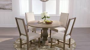 aldridge washed black round dining