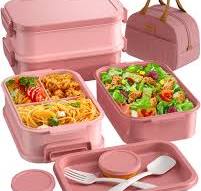Amazon.com: KEMETHY Adults Bento Lunch Box Set with Thermo ...