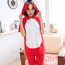 Summer Red Angry Bird Kigurumi Onesies Pajamas For Women Men Cotton Summer Pajamas Kids Sleepwear Summer Onesies