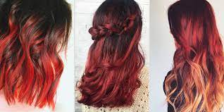 Red ombre is the popular choice right now and it can look great on darker hair. Red Ombre Hairstyles Red Ombre Hair Color Ideas