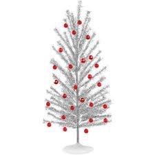 Ghygty christmas tree skirt 36 inch mid century modern partten xmas tree skirt mat with white tassel for party holiday, tree skirt christmas decorations. Mid Century Modern Style Aluminum Christmas Tree Walmart Com Walmart Com