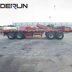 Heavy Duty Drawbar 3/4 Axles Full Flatbed Trailer Container Dolly Flatbed  Trailer