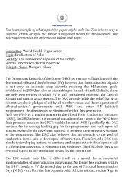 Here, you should sum up the entire issue in no less than a paragraph 2. Sample Position Paper By Stras Diplomacy Iep Strasbourg Issuu