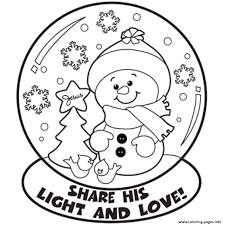 Paper plate snow globe this paper plate snow globe craft is a unique winter craft to make with your kids. Printable Christmas Snow Globe Coloring Pages Novocom Top