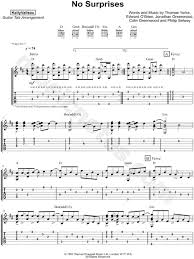 1 contributor total, last edit on nov 12, 2018. Kelly Valleau No Surprises Guitar Tab In D Major Download Print Sku Mn0170163