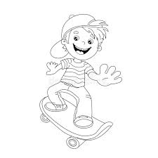 Check spelling or type a new query. Coloring Page Outline Of Cartoon Boy On The Skateboard Stock Vector Illustration Of Contour Entertainment 71825184