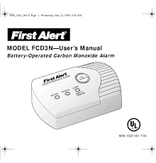 • this combination explosive gas/carbon monoxide alarm has two separate alarms. First Alert Model Fcd3n User Manual Pdf Download Manualslib