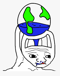 Big brain atlas tfw too intelligent / 2smart know your meme wojack with hot air balloon head this is actually a cry for help disguised as an wojak : Thirsty Wojak Brain Dead Wojak Hd Png Download Kindpng