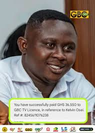 Kelvin Osei, Unit Committee Chairman for Aprade Electoral Area in  Oforikrom, has also paid his TV Licence Fee. Eiyy Koo... What are you still  waiting for? Dial *447*333# today. #TVLicence