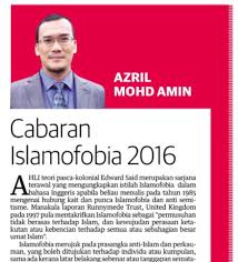 Islamophobia in teaching and learning civilization in malaysia: Cabaran Islamofobia 2016 Centhra Centre For Human Rights Research And Advocacy