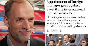 A Telegraph writer wailed at Thomas Tuchel's England appointment and was  eaten by his own words