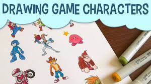 There are many different game character available for free, it doesn´t matter if you are not good painting or drawing, this easy step by step tutorial will guide you to draw a cartoon, a video game character, tracing, doodle, make a delineation, sketch, likeness your favorite cartoon, beautiful graphics design, with this step by step guide. Drawing Video Game Characters With Copic Markers Youtube