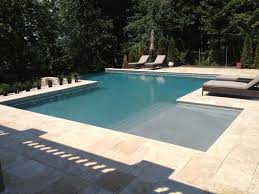 Geometric Concrete Pools Are Great For Those Who Appreciate An Angular Look Pool Houses Concrete Pool Residential Pool