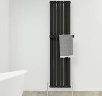 Heated Towel Rail Small Slimline Radiator Black Towel Holder For Designer  Radiators