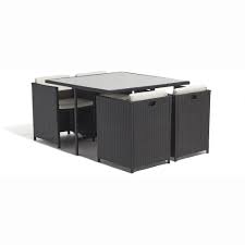Ensemble Repas Vegas Pour 4 Personnes Noir Gris Clair Salon De Jardin Et Ensemble Repas Mobilier De Jardin Jardin Et Plein Air Gifi