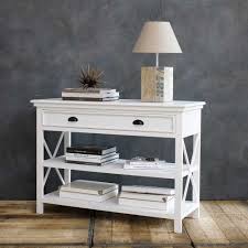 Consolle Bianca In Legno L 120 Cm Newport Maisons Du Monde Idei Domashnego Dekora Mebel Dlya Gostinoj Kamin Dekor