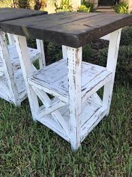 Wade Farmhouse End Table Set Etsy Rustic Country Furniture Rustic Furniture Diy Farmhouse End Tables