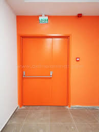 Yangina Dayanikli Metal Sac Kapi Fire Resistant Metal Sheet Door With Panic Exit Hardware Hardware Kapilar Galeri