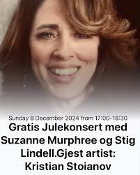 Velkommen til Julekonsert i Skiptvet! ✨ Suzanne Murphree og Stig Lindell i  samarbeid med Filadelfiakirken i Skiptvet inviterer til en stemningsfull og  intim julekonsert, for tredje år på rad. Vi ser frem