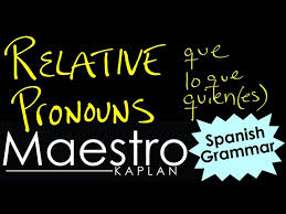 Suggest as a translation of relative clauses. Explaining The Relative Pronouns Que Lo Que Quien Quienes In Spanish Youtube